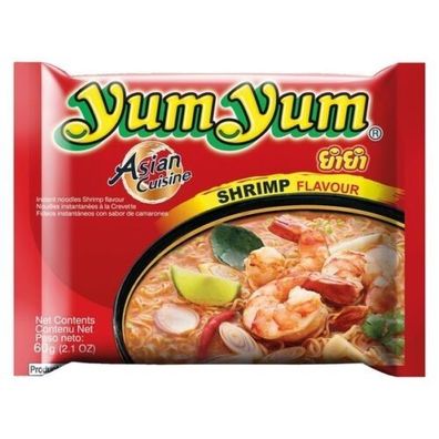 Yum Yum Instantnudel Shrimps - Instant Nudelsuppe Garnelengeschmack Asia 6x 60g