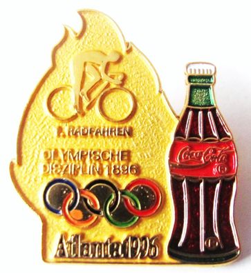 Coca Cola - Olympische Spiele - Atlanta 1996 - Radfahren - Pin 31 x 26 mm