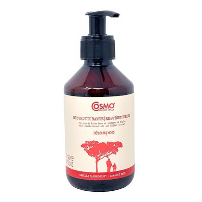 COSMO Organic Restrukturierendes Shampoo für strapaziertes + sprödes Haar 250ml