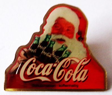 Coca Cola - Weihnachtsmann mit Flaschen - Pin 33 x 31 mm