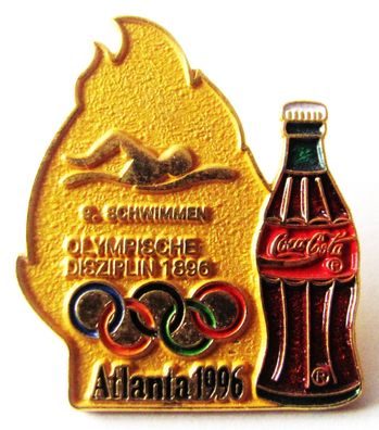 Coca Cola - Olympische Spiele - Atlanta 1996 - Schwimmen - Pin 31 x 26 mm