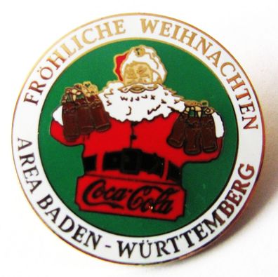 Coca Cola - Frohe Weihnachten - Area Baden Württemberg - Pin 33 mm