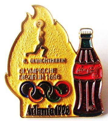 Coca Cola - Olympische Spiele - Atlanta 1996 - Gewichtheben - Pin 31 x 26 mm