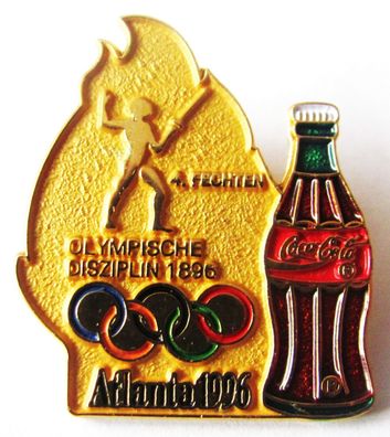 Coca Cola - Olympische Spiele - Atlanta 1996 - Fechten - Pin 31 x 26 mm