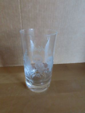 Gläser Glas Trinkglas Saftglas mit 3 Eulen graviert(Mama Schriftzug)Lüders Düsseldorf