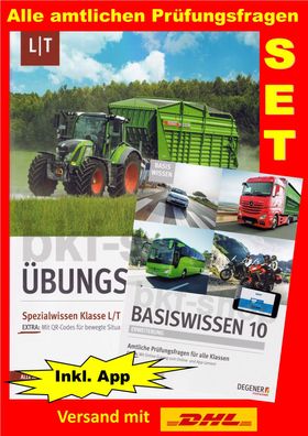Führerschein Fragebogen Set L T Traktor Führerschein + APP Degener Maxi Bogen 04/2023
