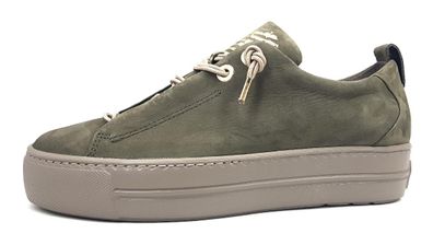 Paul Green Damenschuhe Schnürschuhe Sportive Sneaker low Grün Freizeit