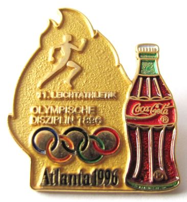 Coca Cola - Olympische Spiele - Atlanta 1996 - Leichtathletik - Pin 31 x 26 mm