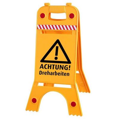 Warnaufsteller Aufsteller - Achtung Dreharbeiten - Gr. ca. 28 x 64 cm – 308540/3