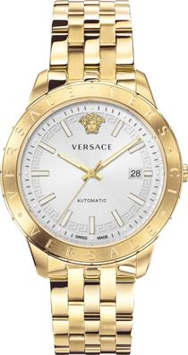 Versace VE2D00521 Univers Automatic weiss gold Edelstahl Herren Uhr NEU
