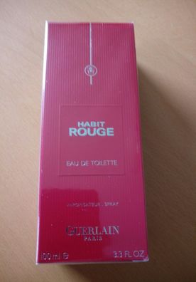 Guerlain Habit Rouge Eau de Toilette 100ml EDT Men