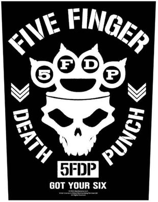 Five Finger Death Punch Got Your Six Rückenaufnäher Backpatch