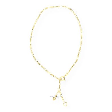 JuwelmaLux Fußkette Figaro Gold 375er 9 Karat JL18-04-0191 - Länge : 26 cm