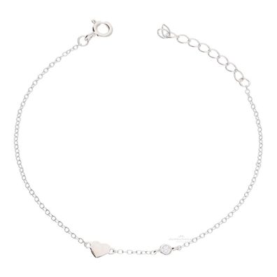 JuwelmaLux Herz Armband 925/000 Sterling Silber rhodiniert JL16-03-0368 ...