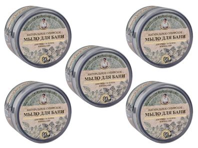 Seife für Sauna Bad 5 x 500 ml Agafia natürliche sibirische schwarz Körperpflege