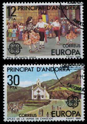 Andorra Spanische POST 1980-1989 Nr 138-139 gestempelt X5A0042