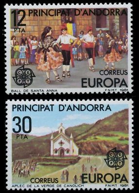 Andorra Spanische POST 1980-1989 Nr 138-139 postfrisch S1CB302