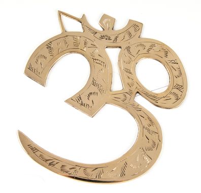 Om-Wandsymbol, Messing, 17 cm