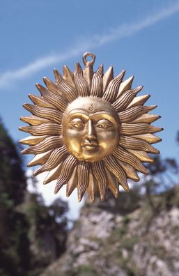 Sonne, Messing, 19 cm