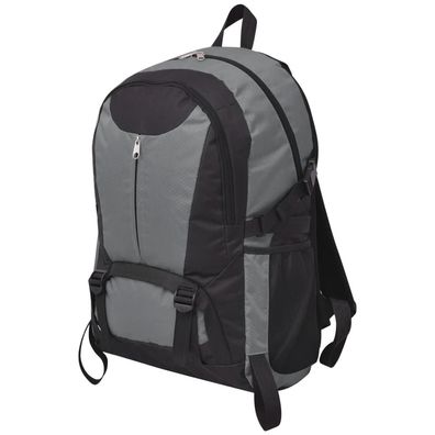 vidaXL Wanderrucksack 40 L Schwarz und Grau