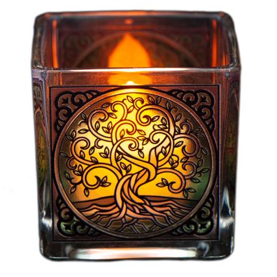 Teelichtglas Yggdrasil