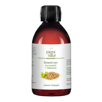 pagra natur Sesamöl nativ, 1. Kaltpressung, konventionell 250 ml