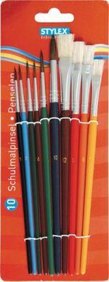 Stylex Schulmalpinselset 10-teilig, 1 Set