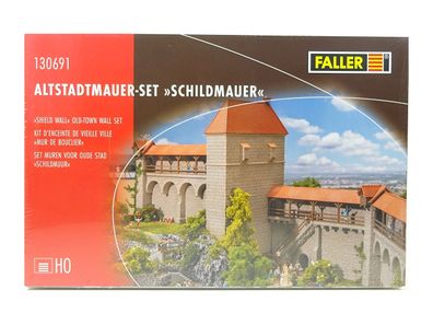 Modellbahn Bausatz Altstadtmauer-Set Schildmauer, Faller H0 130691 neu OVP