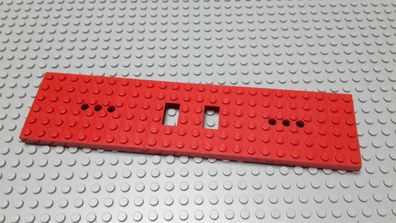 Lego 1 Eisenbahn Grundplatte 6x24 Rot Nummer 6584a