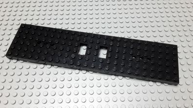 Lego 1 Eisenbahn Grundplatte 6x24 Schwarz Nummer 6584a