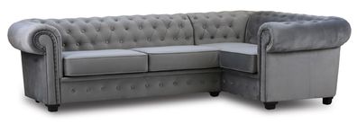 Ecksofa Couch Polster Möbel Luxus Möbel Einrichtung Samt Stoff Eckgarnitur