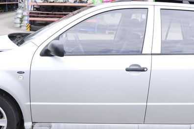 Fabia 6Y Kombi + Limousine Tür vorne links Fahrertür grau silber LF7T ohneAnbaut