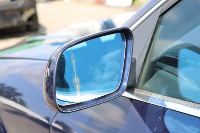 Audi A6 4B Spiegel Außenspiegel links elektrisch blau LY5K mit GLAS