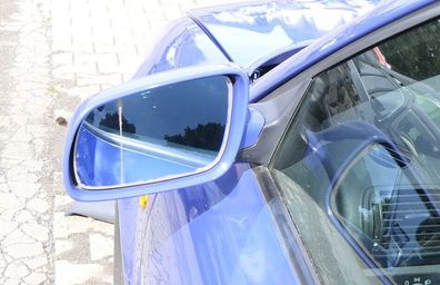 Audi A3 8L elektrischer Spiegel Außenspiegel links mit Glas blau LY5M kornblume