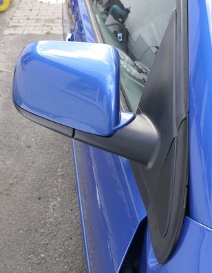 VW Polo 9N 9N3 elektrischer Spiegel Außenspiegel rechts vorne blau LA5M - Mängel