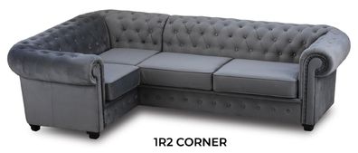 Chesterfield Sofa Couch Polster Möbel Eckgarnitur Sofas Couchen Stoff Textil