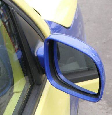 VW Lupo 6X Arosa manueller Spiegel Außenspiegel rechts blau LW5Z