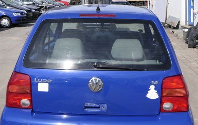 VW Lupo 6X Heckklappe Klappe Kofferraumklappe Scheibe blau LW5Z ohneAnbautei