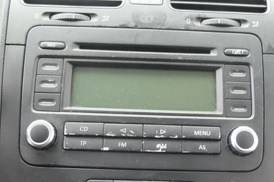 VW Golf 5 Radio CD Player Original RCD300 BVX 1K0035186P mit Code abge