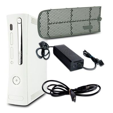 Xbox 360 Konsole Falcon 14,2A mit HDMI Fat #2 + Gitter + HDMI + Ladekabel