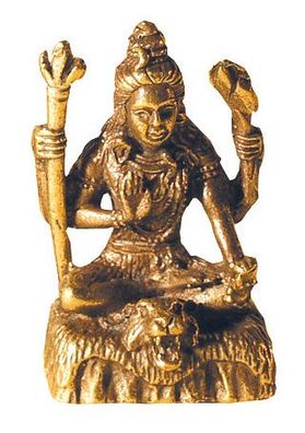Shiva sitzend" Messing 3cm