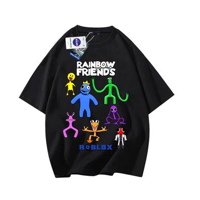Herren Damen T-shirt Rainbow Friends Tee Roblox Periphery Top Roundhals Jersey