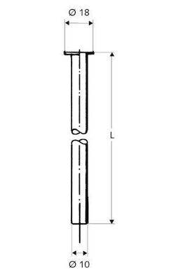 SCHELL Kupferrohr 1/2" Bördel, d:10, L:300, chrom 497080699