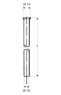 SCHELL Kupferrohr 3/8" Bördel, d:10, L:300, chrom 497000699