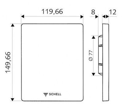 SCHELL Urinal-Frontblende Edition HF/ LC für Rohbauset Compact II, edelstahl 2308