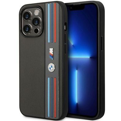 Handyhülle Case iPhone 14 Pro BMW Kunststoff Tricolor grau