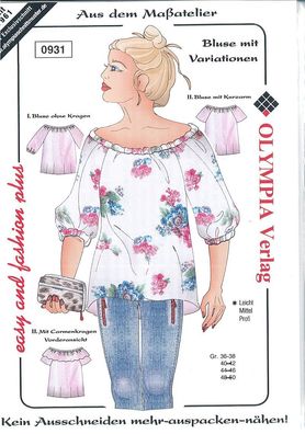 Schnittmuster Easy and Fashion Nr. 931 "Bluse mit Variationen"