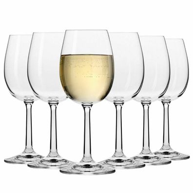 Krosno Pure Gläser für Wein Weißwein | Set 6 | 280 ml | Spülmaschine