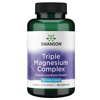 Swanson, Triple Magnesium Complex, 400 mg, 100 Kapseln