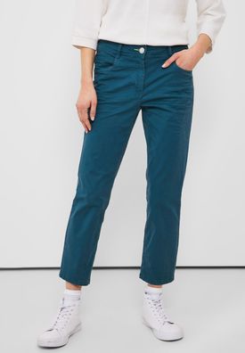 Cecil Casual Fit Hose in Teal Blue